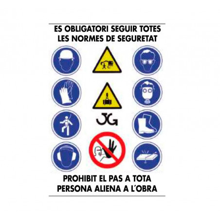CARTEL DE OBRA COMBINADO MULTIUSOS 100 X 70