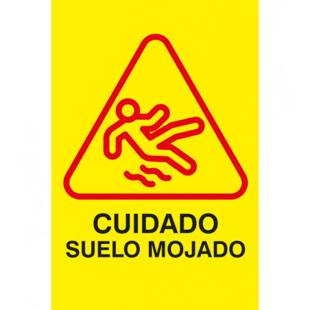 CARTEL PELIGRO SUELO MOJADO Ref.1043