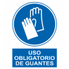 CARTEL OBLIGACION USO GUANTES Ref.1014