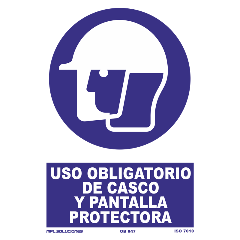 CARTEL OBLIGACION PANTALLA PROTEC.REF.1016