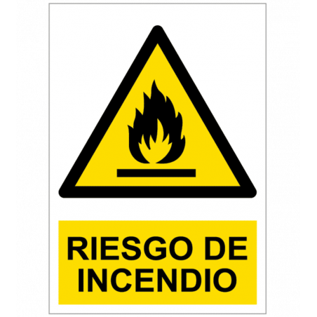 CARTEL PELIGRO DE INCENDIO REF. 1022