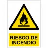 CARTEL PELIGRO DE INCENDIO REF. 1022