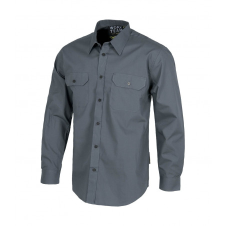 CAMISA GRIS M/LARGA T/40