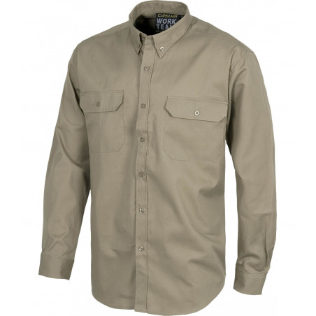 CAMISA BEIGE M/CORTA T/44