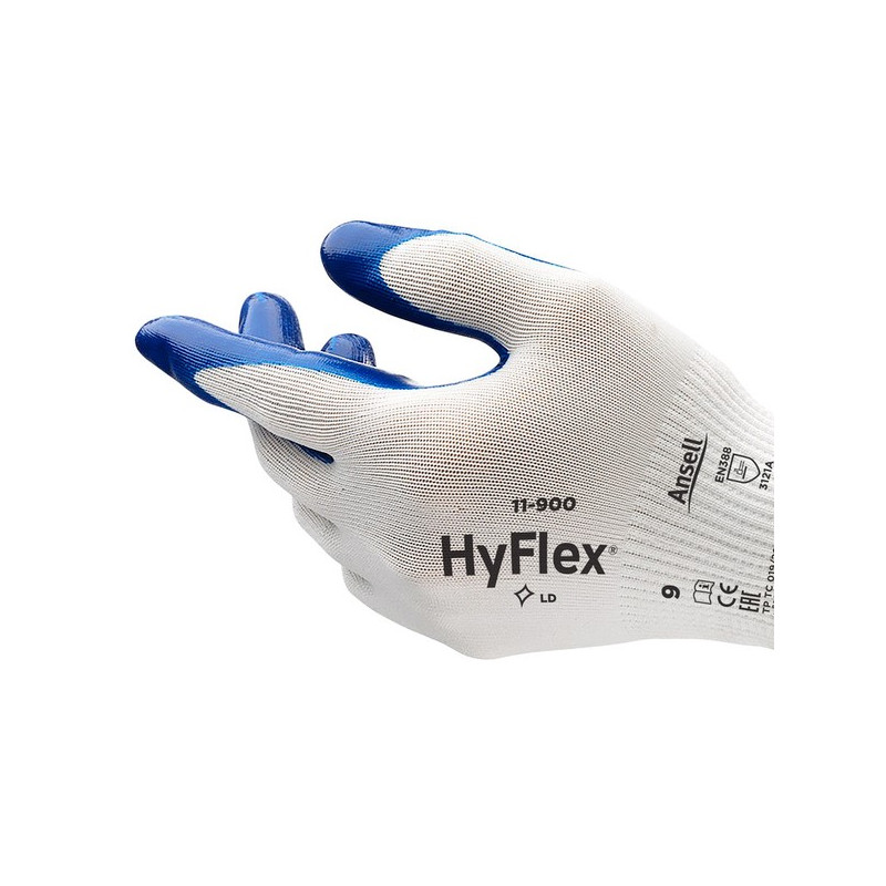 GUANTES HYFLEX AZUL 11-900 T-7 "Outlet"