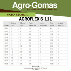 MANGUERA ASPIRACION AGROFLEX 200 mm