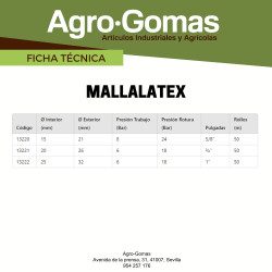 Mts MANG. MALLALATEX VERDE 15x21