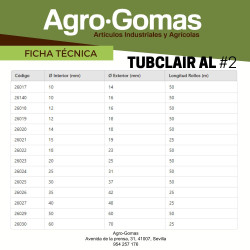 TUBCLAIR 15x19 (R.25 mts)