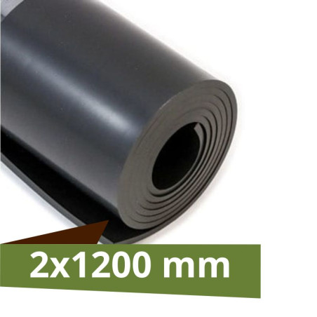 Kgs.GOMA C/LONA NEGRA  2mmx1200mm