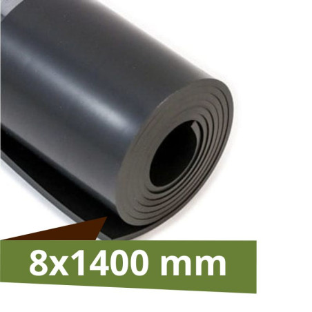Kgs.GOMA C/LONA NEGRA  8mmx1400mm