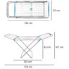TENDEDERO PLEGABLE ALUMINIO 182x55x110cm